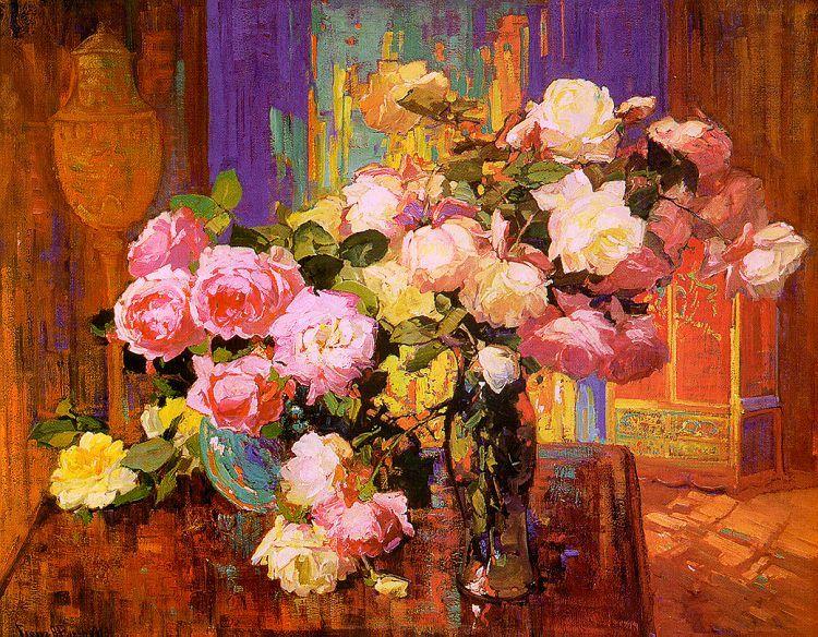 Bischoff, Franz Roses oil painting image